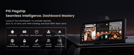 p10 portable carplay display