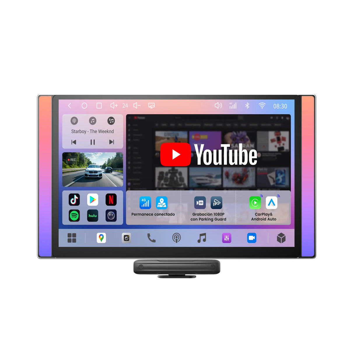 ATOTO A7G225PKL Autoradio Android 2 DIN de 12.5", 8 Núcleos, 4G+64G, 4G LTE/Wi-Fi/Bluetooth Tethering, CarPlay y Android Auto inalámbricos, Amplificador Integrado y DSP, Sensor G
