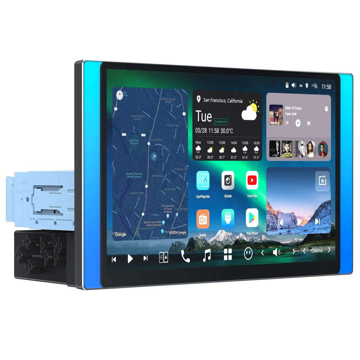 ATOTO X10G125E Android-Autoradio mit 1 DIN & Doppel DIN, Floating-Display, KI-Vision, 7.1.2 Audio, 4V RCA, HDMI-IN, 8G+128G, 4G LTE[12,5" QLED]
