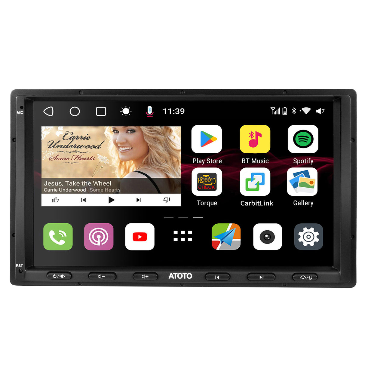 ATOTO S8G2A79UN 7" QLED Double Din Car Stereo with Wireless CarPlay & Android Auto, AI Voice Assistant, GPS Tracking, Built-in 4G LTE, VSV & LRV, 6G+128G, 4×49W Amplifier, Dual Bluetooth