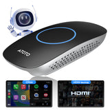 ATOTO CarWave CB4CT Беспроводной адаптер Android Auto, HDMI-выход, встроенный ChatGPT, поддержка YouTube/Netflix/Prime Video/Spotify, двухдиапазонный Wi-Fi, Bluetooth, воспроизведение с USB, OTA-обновления, 2ГБ+16ГБ