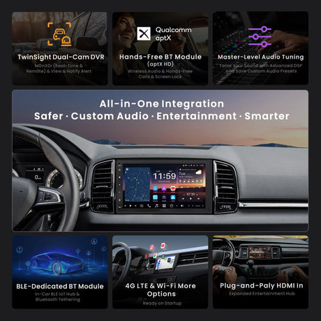 ATOTO X10G2B7E 7" Double DIN Android Car Stereo with AI Agent, Wireless CarPlay & Android Auto, 4G LTE, GPS Navigation, 8GB+128GB