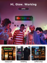 ATOTO CI-VIALD13 Scrolling Advertising LED Signs, AI Voice Control, Programmable led sign，Bluetooth APP Control，13.7" x 4"