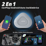 ATOTO AD3APL-GY Magic Box: CarPlay y Android Auto inalámbricos 2 en 1; convierte CarPlay con cable a inalámbrico; instalación sencilla (Plug & Play)