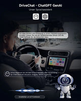 ATOTO KI-Box für kabelloses Apple CarPlay & Android Auto, 2 GB + 16 GB, YouTube, Netflix & Spotify, Dual-WLAN & Dual-Bluetooth, KI-Assistent, HDMI-Ausgang, USB, Plug & Play, OTA, Mini-OBD2, CB4CT, Sch