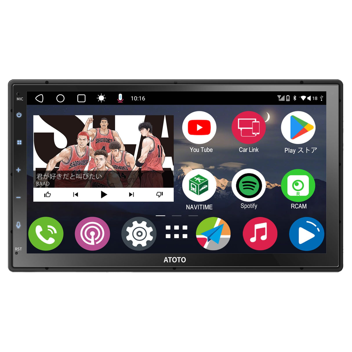 S8G2C74MS-A オーディオディスプレイ、ワイヤレスCarPlay/Android Autoカーナビ 7インチQLEDチディスプレイオーディオ2DINカーナビ、4GB+32GB無線Aiオーディオ一体型カーナビ、4G SIM LTE/WiFi対応でYouTube、GPS内蔵 Bluethooth5.0タッチスクリーン、HD LRV