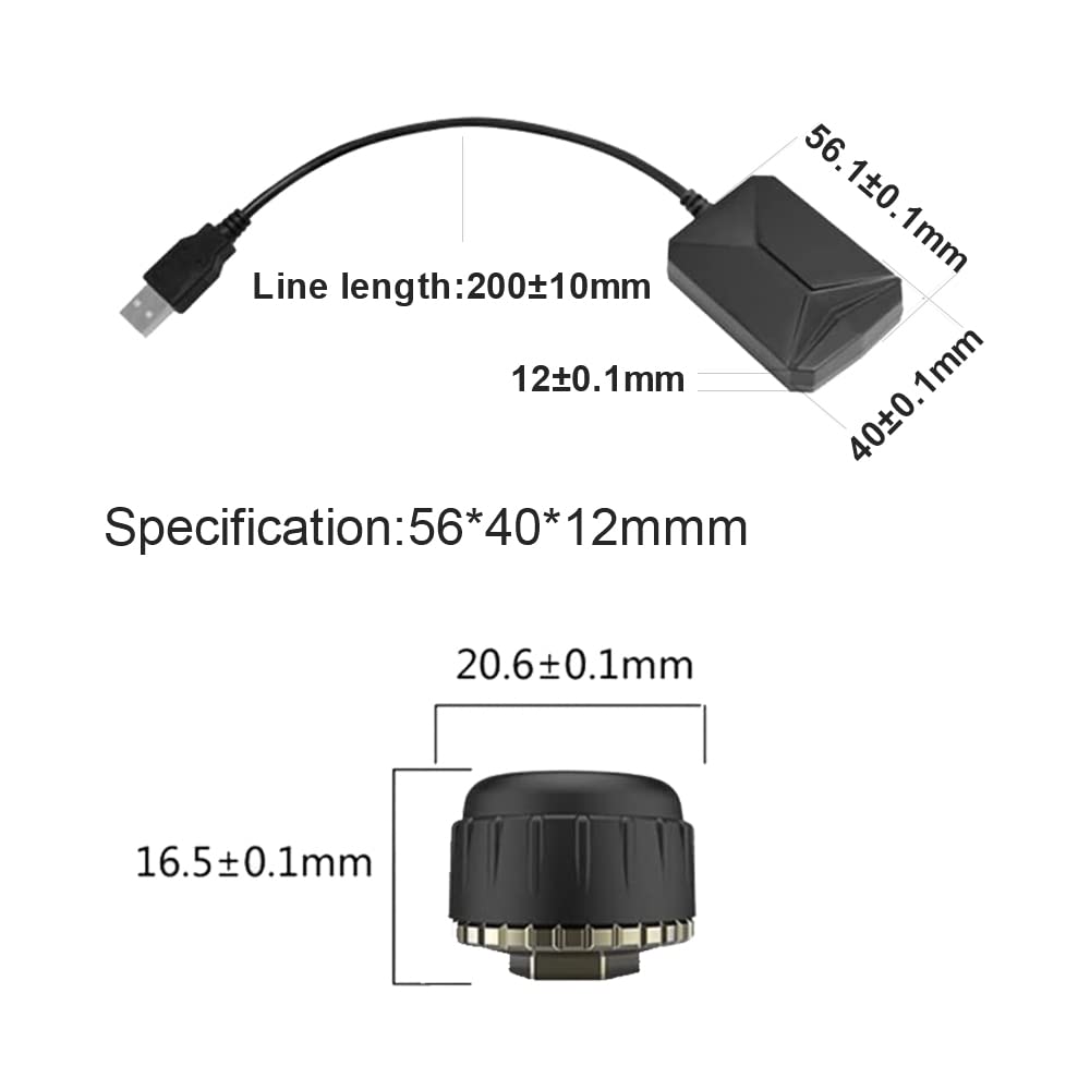 ATOTO AC-UTP1 USB TPMS センサー ディ モニター プレッション デイ ニューマティシステマ (センサー エステルノ) - ATOTO A5 / A6 / S8 / P9 / X10 ごとに仕様