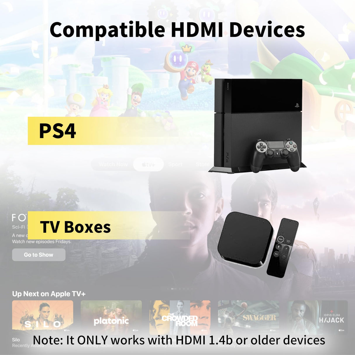 ATOTO AC-HBV86 HDMI to USB A Adapter Cable, 13.8cm / 5.43 inch、Connecting TV Boxes/Gamepads to Android Devices (X10 / P9 / A6 / S8 Series), Streaming TV Shows Movies and Games in Car