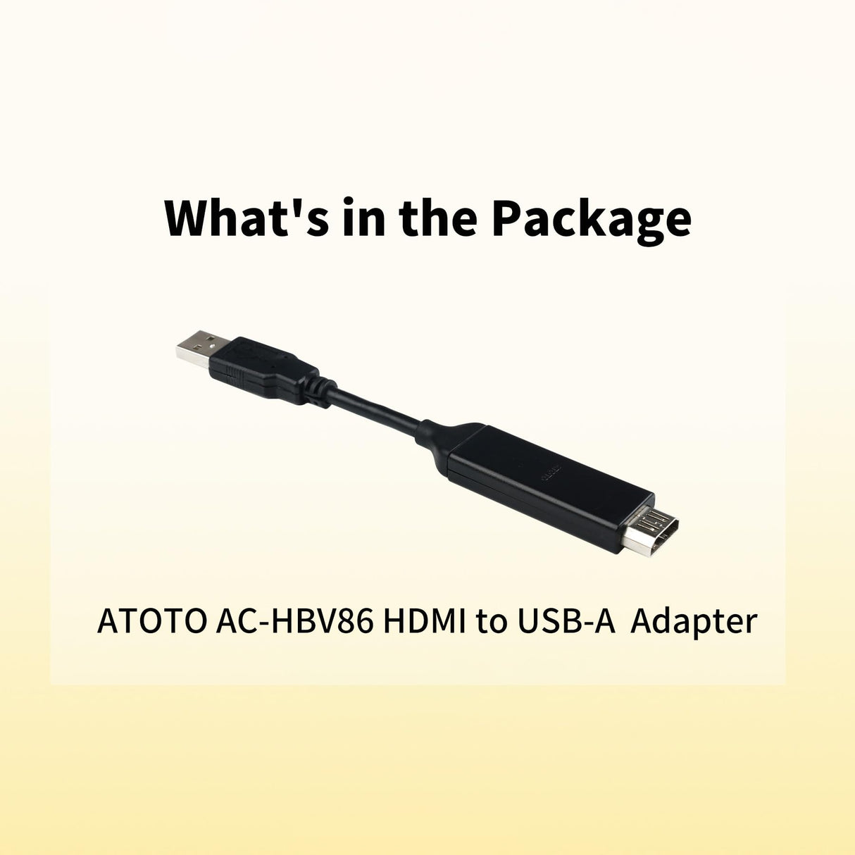 ATOTO AC-HBV86 Cavo adattatore da HDMI a USB A, 13.8cm/5.43 pollici, il collegamento di TV Box/Gamepad a dispositivi Android (serie X10 /P9 / A6 / S8), treaming di Serie TV, Film e Giochi