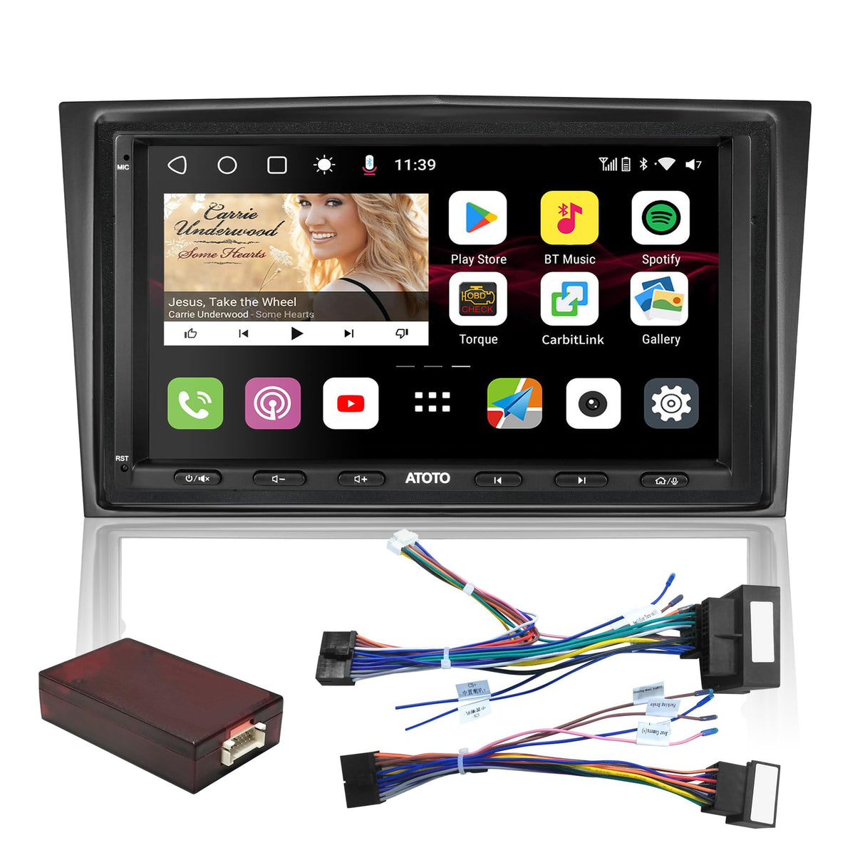 ATOTO S8OP07A4MS Doppel-Din-Autoradio kompatibel mit Opel Astra/Vivaro/Zafira/Combo, 7" Auto-Navigation, Wireless Carplay &amp; drahtloses Android Auto, GPS-Tracking, eingebautes 4G, 2 Bluetooth, 4G+32G
