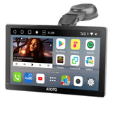 ATOTO 9 Inch Android Portable Car Stereo with 2+32G, Wireless CarPlay Android Auto Screen with GPS WiFi Dual BT, QLED Display & Auto-Dimming, Steering Wheel Control, P909SD