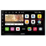 ATOTO S8 Premium 7インチAndroidカーオーディオ/ステレオレシーバー、ワイヤレスCarPlay＆Android Auto、強力なSoc、aptX HDを備えたデュアルBluetooth、QLEDディスプレイ、分割画面、LRV付きHDリアビュー、3GB + 32GB、SCVCなど、S8G2B74PM
