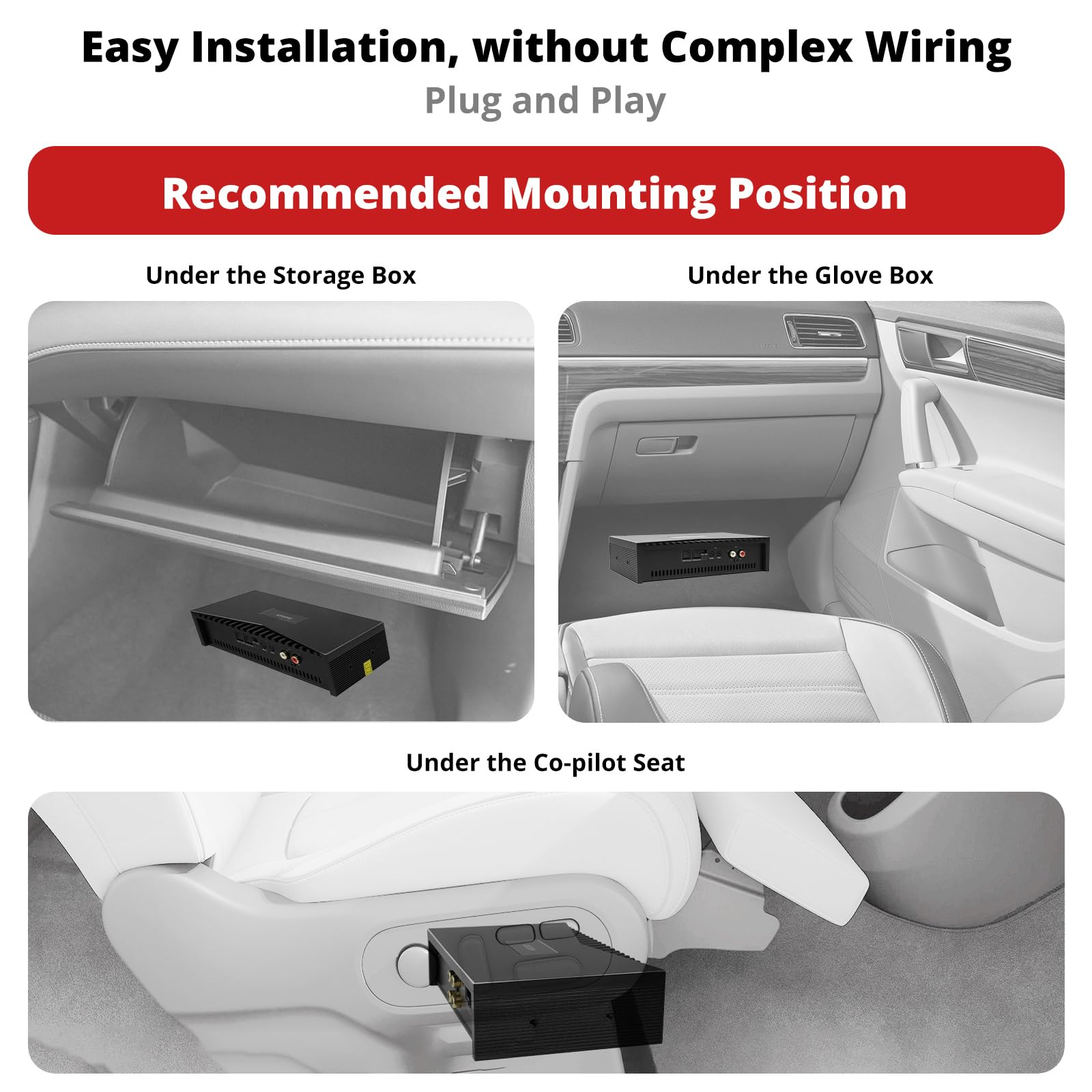 ATOTO CA-AEC03 Car Amplifiers - Class D Compact Digital Car Amplifier