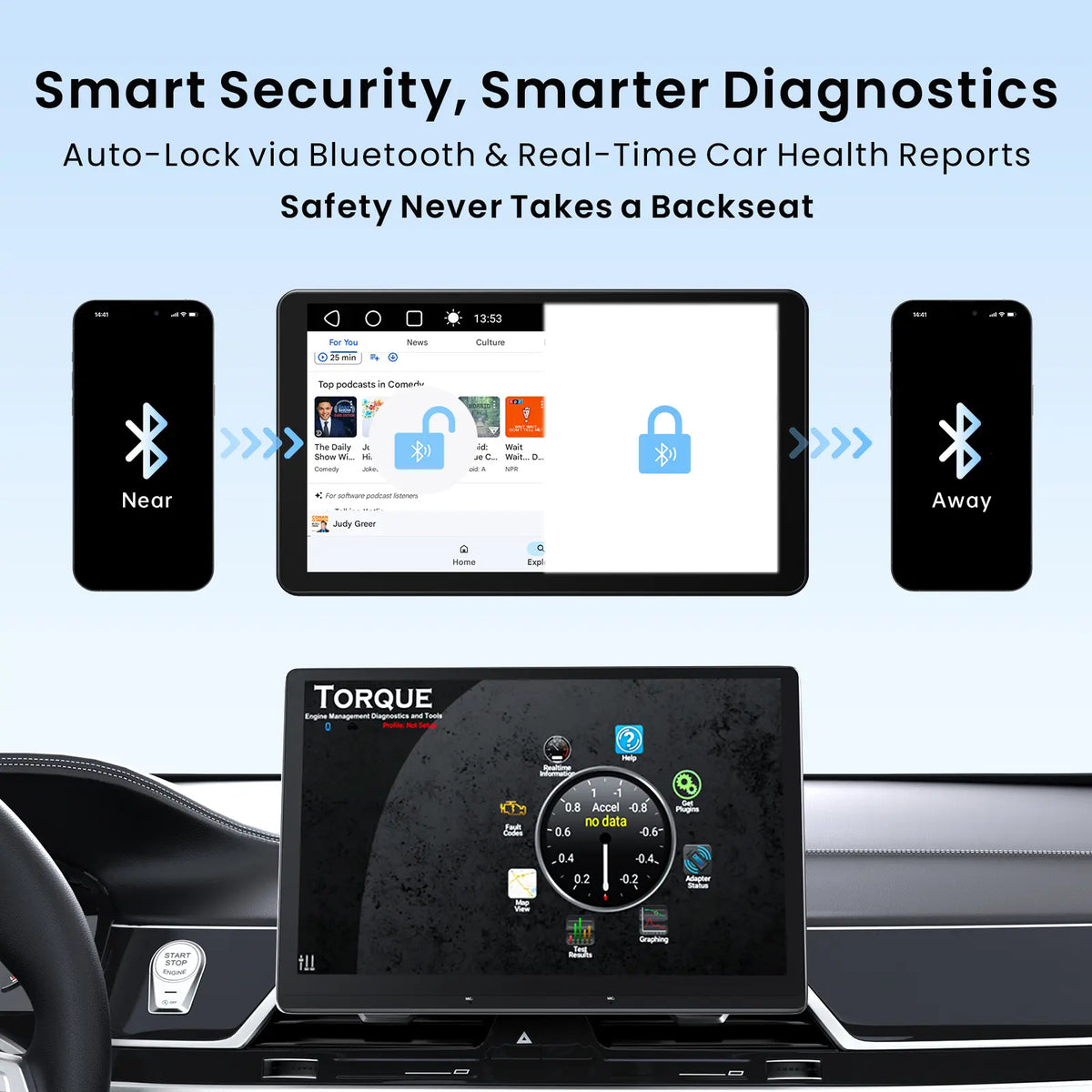ATOTO CB4A-GY Wireless CarPlay & Android Auto Adapter – YouTube & Netflix Video-Streaming