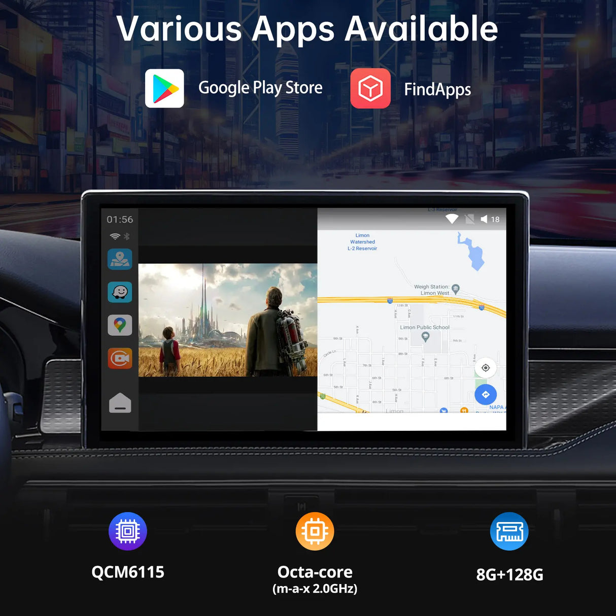 ATOTO CB6A-BK-S01 AI Box for CarPlay with Bluetooth OBD2 Scanner, 2025 Wireless CarPlay Adapter, YouTube, Plug & Play, AI Assistant, Dual Bluetooth, GPS Tracking, 4G LTE, 4GB+64GB