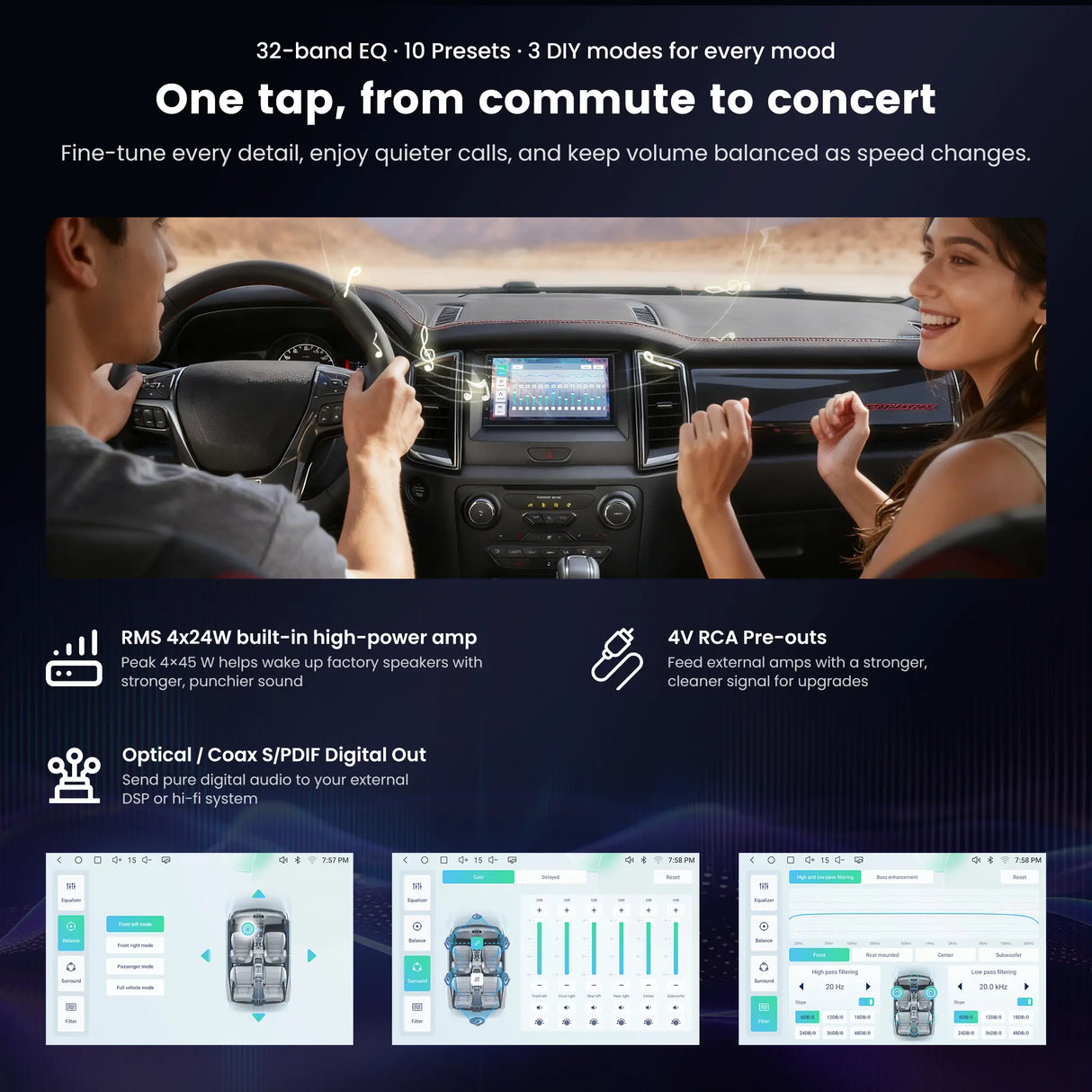 ATOTO A7G225PKL 12.5" QLED Double DIN Android Car Stereo, Wireless CarPlay & Android Auto, 4G LTE, Hi-Fi DSP 4V Pre-Out, HDMI In/Out