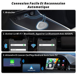 ATOTO AD3APL Adaptateur CarPlay & Android Auto Sans Fil 2-en-1 – Convertit CarPlay Filaire en Sans Fil, Plug & Play, Gris