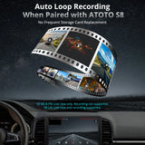 ATOTO AC-FCR04W 1080P Front Camera, 150° Wide Angle, Night Vision, Loop Recording, Supports Up to 128GB, Compatible with S8 UN/MS/PN/S8L, S8 PN only for Front-View Monitoring