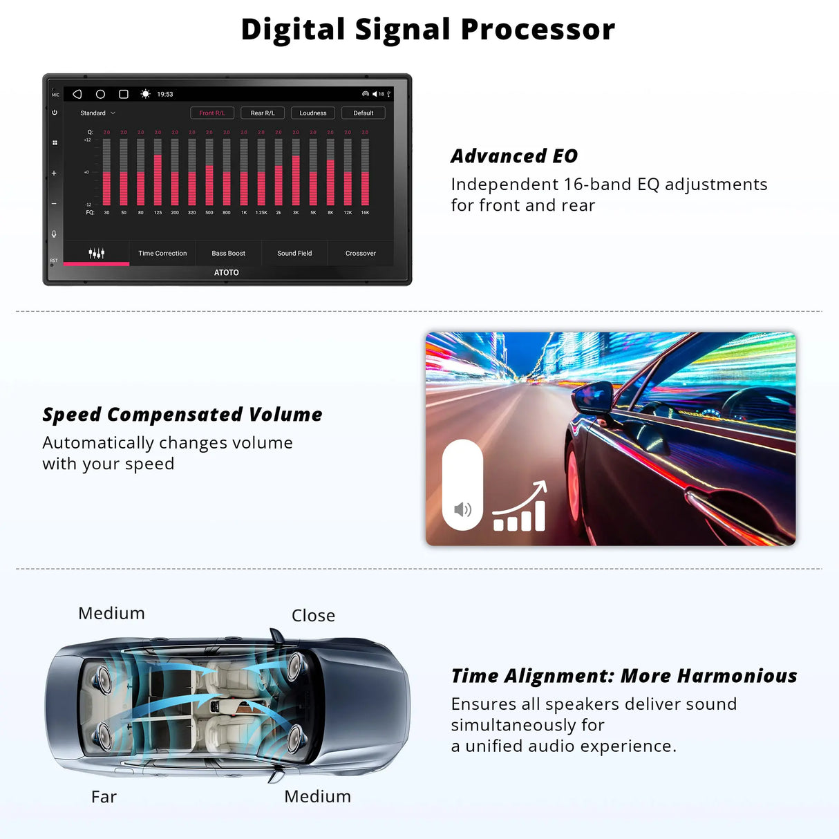 ATOTO S8G2C74MS 8-Core Android Double DIN Car Stereo, Built-in 4G LTE, 7 inch Wireless CarPlay& Android Auto, QLED Fully Laminated Touchscreen, WiFi/BT/USB Tethering, 4G+32G