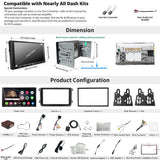 ATOTO A6PF 7Pollici Android Autoradio 2 DIN kompatibel mit VW Volkswagen/Golf/Polo/Tiguan, Carplay ohne Kabel und Android Auto ohne Kabel, 2 Bluetooth, Tethering WiFi/BT/USB, HD LRV, 2G+32G,A6VW07APF