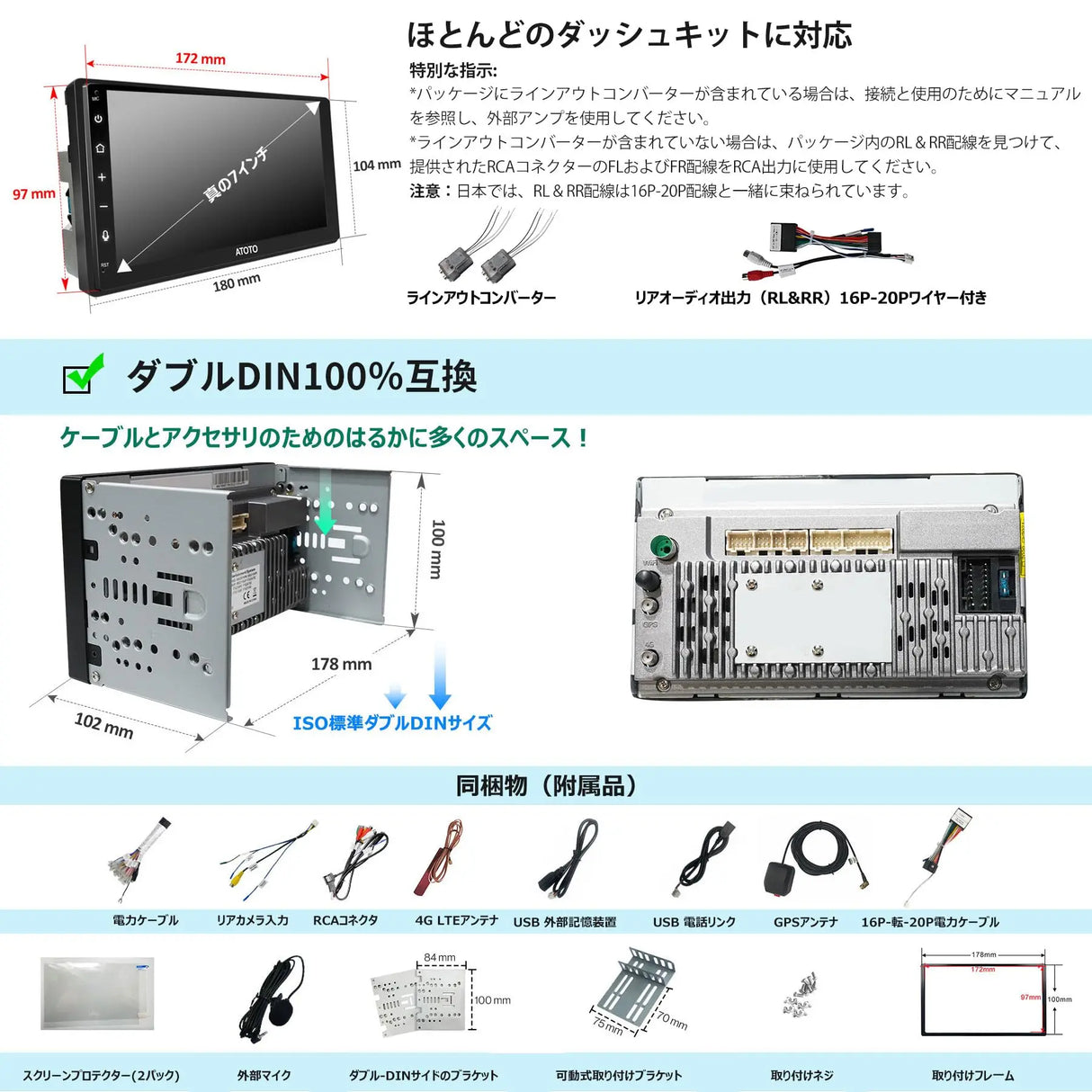 S8G2B74MS 7インチ 2DIN Android ディスプレイオーディオ | カーナビ