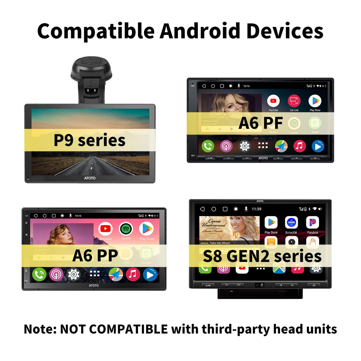 ATOTO AC-HBV86 Cavo adattatore da HDMI a USB A, 13.8cm/5.43 pollici, il collegamento di TV Box/Gamepad a dispositivi Android (serie X10 /P9 / A6 / S8), treaming di Serie TV, Film e Giochi