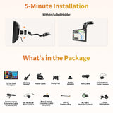 ATOTO Portable Car Stereo with Wireless CarPlay Android Auto, P807PR Car Play Screen 7 Inch Touchscreen, 1080P Dual Recording Cameras, WDR & Auto Dimmer, Remote Control, Fast Charging