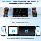 ATOTOZONE 7" AI Android Double Din Car Stereo, 8G+128G Audio Head Unit Navigation, 4G LTE, Wireless Carplay & Android Auto, Dual Phone Connection& BT, 36B-EQ, HDMI Input,with Backup Cam, X10G2A7E-R2