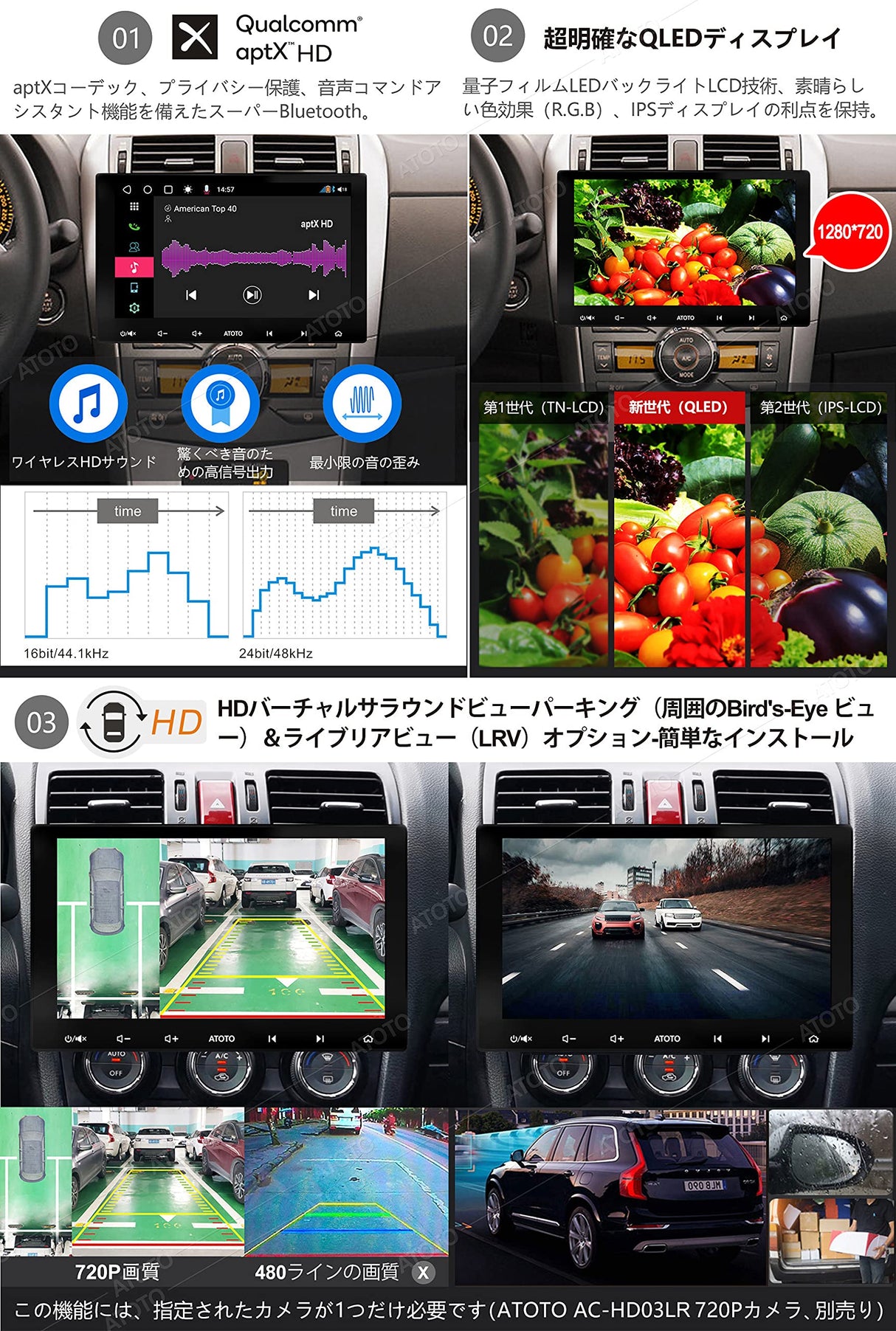 【10インチ/QLEDディスプレイ】ATOTO S8G2114PM 2 DIN Andriodカーナビ、カープレーヤー、ワイヤレスCarPlay&amp;ワイヤレス Android Auto、GPSトラッキング、USBテザリング、デュアルBluetooth w/aptX HD、LRVHD VSVパーキング、SCVCなど