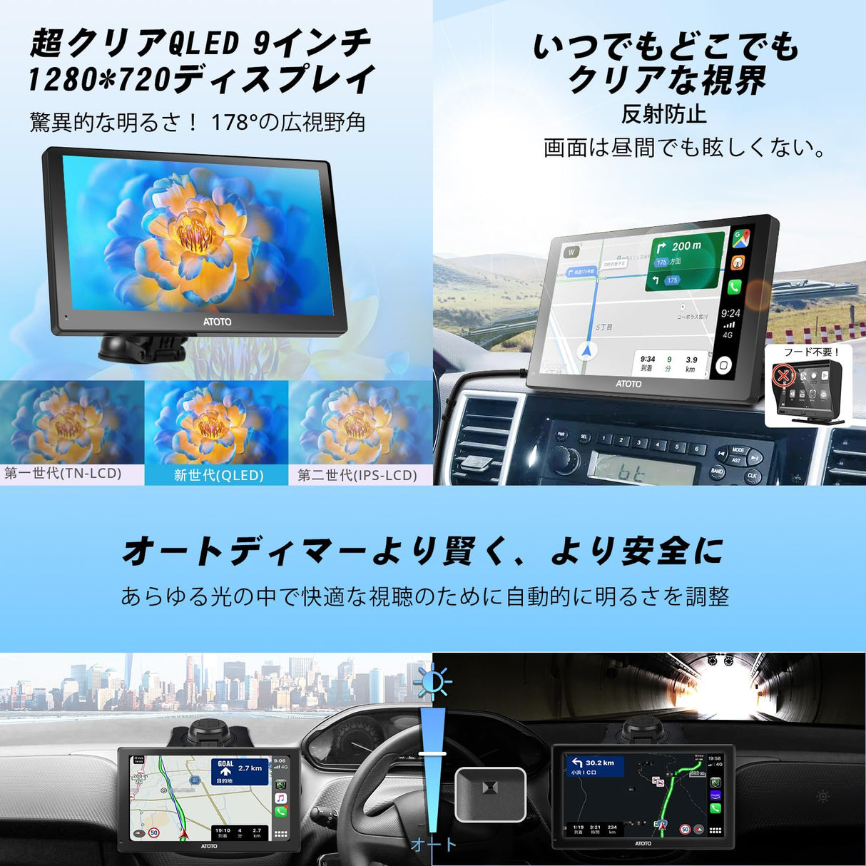 P909PR-S3 ポータブルナビ 9インチディスプレイオーディオ – ATOTO