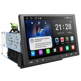 ATOTOZONE A5L 10 Zoll Doppel-DIN &amp; Single-DIN Adaptives 2G+32G Android Autoradio, IPS Schwebendes Display, Wireless CarPlay &amp; Android Auto, WiFi/BT/USB Tethering, MirrorLink, DSP/FM/RDS
