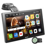 ATOTO 4G+32G Android Car Stereo Portable Carplay Android Auto Car Screen, 9 Inch QLED Touchscreen Car Radio with GPS Navigation, 4G LTE, Dual BT, SWC, External Microphone, P909PR