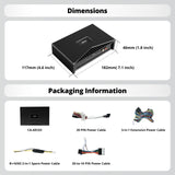 ATOTO CA-AEC03 Amplificatore Digitale Compatto per Auto Classe D、Dual SPDIF、4 Canali、RMS 4x55W、Gamma Completa、Stabilità 4-8Ohm、per ATOTO A5、A6、F7、S8、X10 e Sistemi Audio di Serie (S8PN ごとではない、 P5、P8、P9)