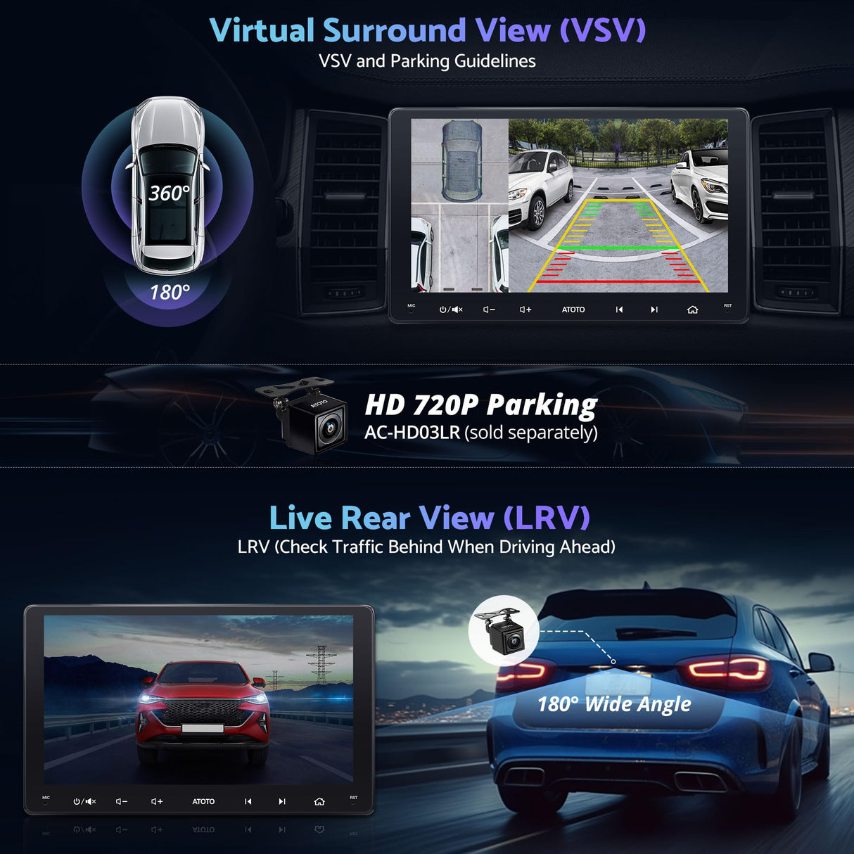 ATOTO S8 8-Core 9" Android Double Din Car Stereo,QLED Touchscreen,Wireless CarPlay & Android Auto,Dual Bluetooth, GPS Tracking, SCVC,4G LTE/WiFi&BT&USB Tethering