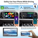 ATOTO A6G2B7PF 7" QLED Double Din Car Stereo, Touchscreen, Wireless CarPlay and Android Auto, Dual Bluetooth, GPS Tracking, MirrorLink, WiFi/BT/USB Tethering, 2G+32G