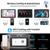 ATOTO S8VW07A4MS 7" Double DIN Android Car Stereo,Car Radio Compatible with VW Volkswagen Jetta/Tiguan/Golf/Passat,GPS Tracking, Built-in 4G, Dual BT, 4+32G