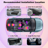 ATOTO 10 inch Under Seat Powered Car Subwoofer with Built-in Amp, Ultra Slim Active Amplified Subwoofer with Variable Bass Boost, 400W Max Power, Remote Sub Control