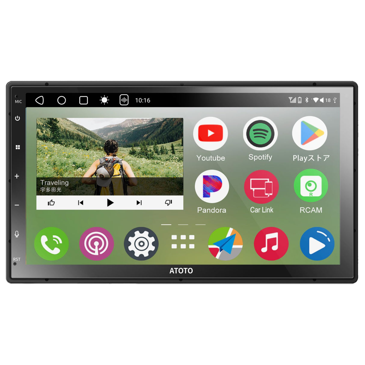 [4G+64Gアンドロイド] ATOTO A6 2 DIN Androidオーディオ一体型カーナビ、7インチ 1280*720 QLEDディスプレイオーディオ、ワイヤレスCarPlay &amp; ワイヤレス Android Auto、GPSトラッキング、WiFi/BT/USBテザリングインターネット、カーオーディオBluetooth、MirrorLink、A6G2C7PP