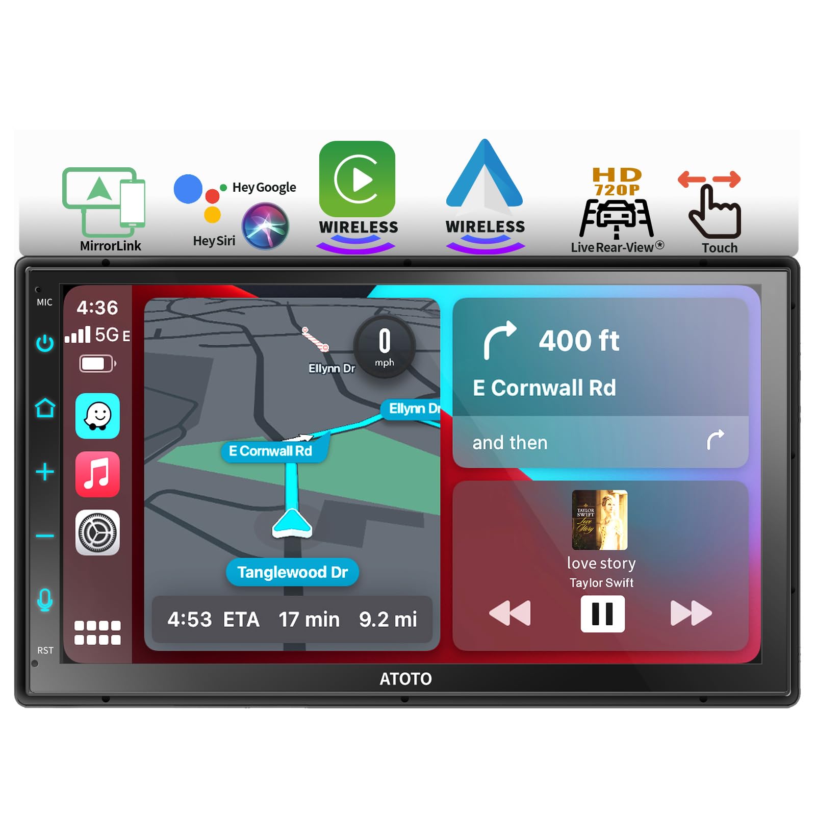 ATOTO 流れ込ま F7WE2 [7インチ] CarPlay AndroidAuto