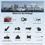 【RevcarX 】Autoradio Android with 4G LTE, RevcarX 9 Pollici HD 1280x 720 Autoradio Portatile 4+32G, Telecamera posteriore 1080P, CarPlay Senza Fili & Android Auto, Tracciamento GPS, Bluetooth, HDMI Unterstützt