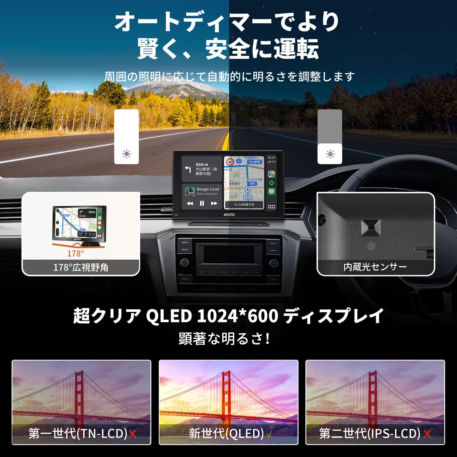 atoto p8 ディスプレイオーディオ Amazon.co.jp: ATOTO P8 ワイヤレスポータブル カーオーディオ