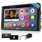 A6 Androidカーナビ、カーオーディオ 2DINワイヤレス Carplay/Android Auto 4GB+64GBオーディオ一体型カーナビ、4G LTE SIM 7インチオーディオディスプレイ、QLEDタッチスクリーン、Bluetooth/マイクロフォン、FMラジオ、Wi-Fi、ミラーリンク、GPSトラッキング、HD LRV、Ai、A6G2A7PL