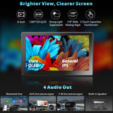 【RevcarX 】Autoradio Android with 4G LTE, RevcarX 9 Pollici HD 1280x 720 Autoradio Portatile 4+32G, Telecamera posteriore 1080P, CarPlay Senza Fili & Android Auto, Tracciamento GPS, Bluetooth, HDMI Unterstützt