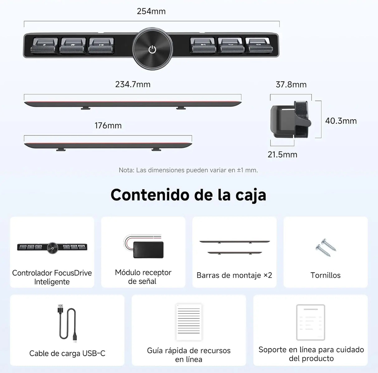 ATOTO AC-44F20 Mando Inalámbrico para Radio de Coche con Teclas Retroiluminadas, Montaje Flexible y Botón Personalizable, Compatible con A6, A5L, S8 (excepto S8 PN), X10, V10 y la Mayoría de Marcas con Aprendizaje SWC