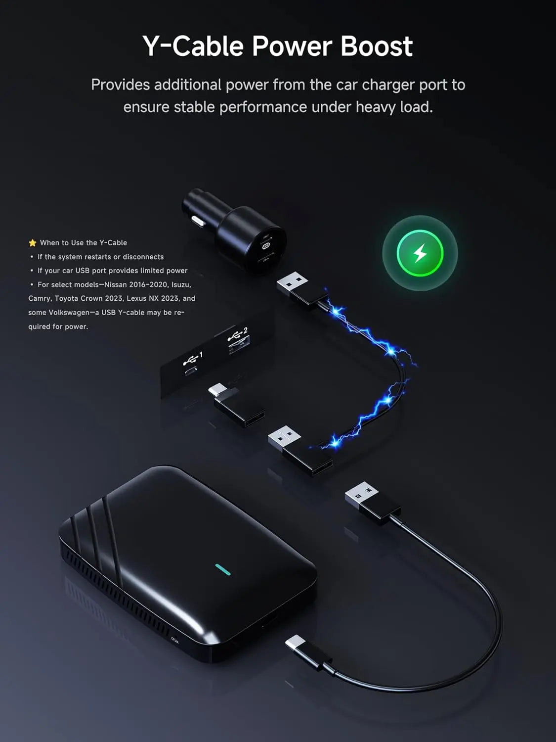 ATOTOSELECT CB4A Adattatore Wireless CarPlay, 2 GB + 16 GB Magic Box