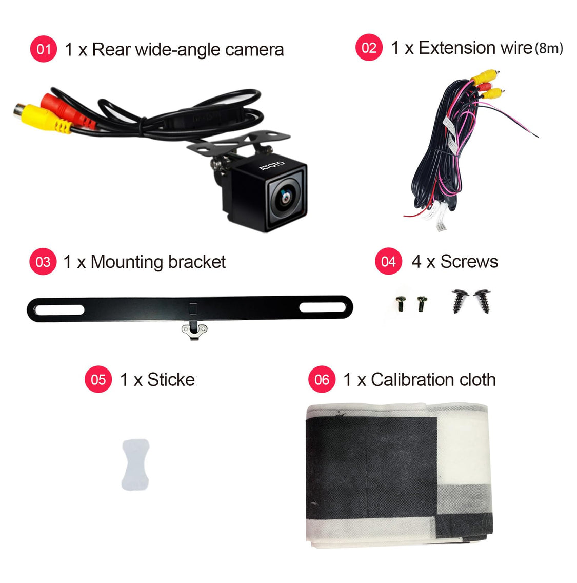ATOTO AC-HD03LR 720P Rearview Camera | 180° Wide-Angle, LRV, VSV