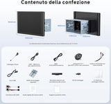 ATOTO X10G225E 12.5" QLED Autoradio Bluetooth 2 Din Android, 8+128 GB, CarPlay senza fili & Android Auto, 4G LTE, Assistente vocale AI, GPS, Doppio microfono, LRV, 36B-EQ, Ingresso HDMI