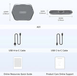 ATOTO AD1 Wireless CarPlay Adapter with HDMI, 2-in-1 Dongle for Wired CarPlay Cars, Plug & Play Multimedia Hub for TV Box, Game Console, DVD, Blu-ray, Bluetooth 5.2, OTA Updates