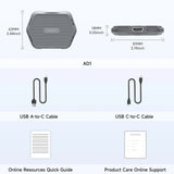 ATOTO AD1 Wireless CarPlay Adapter with HDMI, 2-in-1 Dongle for Wired CarPlay Cars, Plug & Play Multimedia Hub for TV Box, Game Console, DVD, Blu-ray, Bluetooth 5.2, OTA Updates
