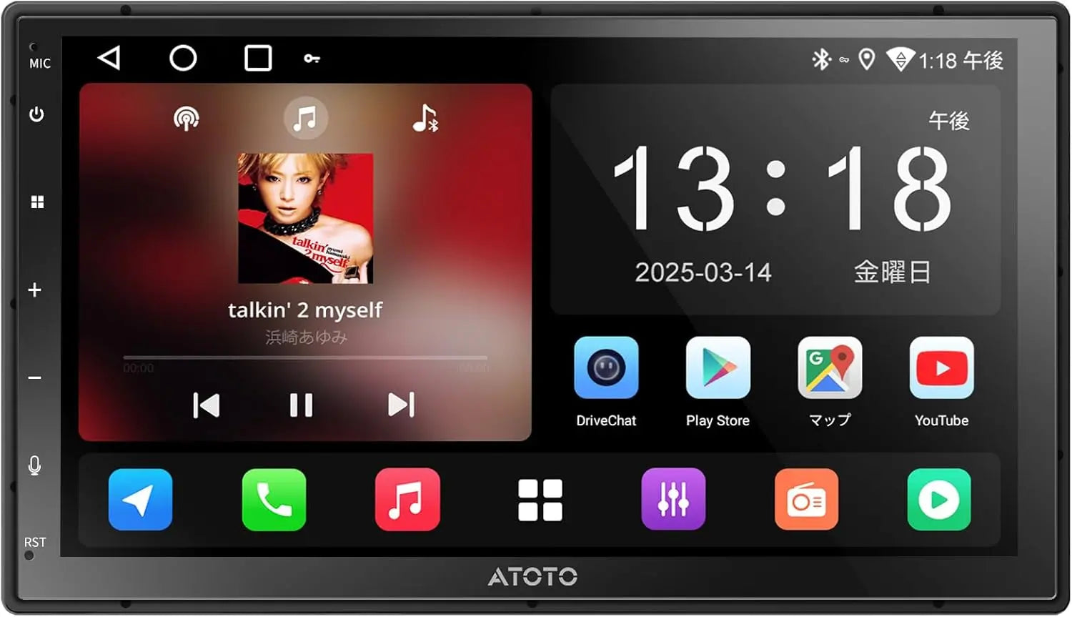ATOTO A5 2Din ディスプレイオーディオ 9型 ドラレコ＆バックカメラ付